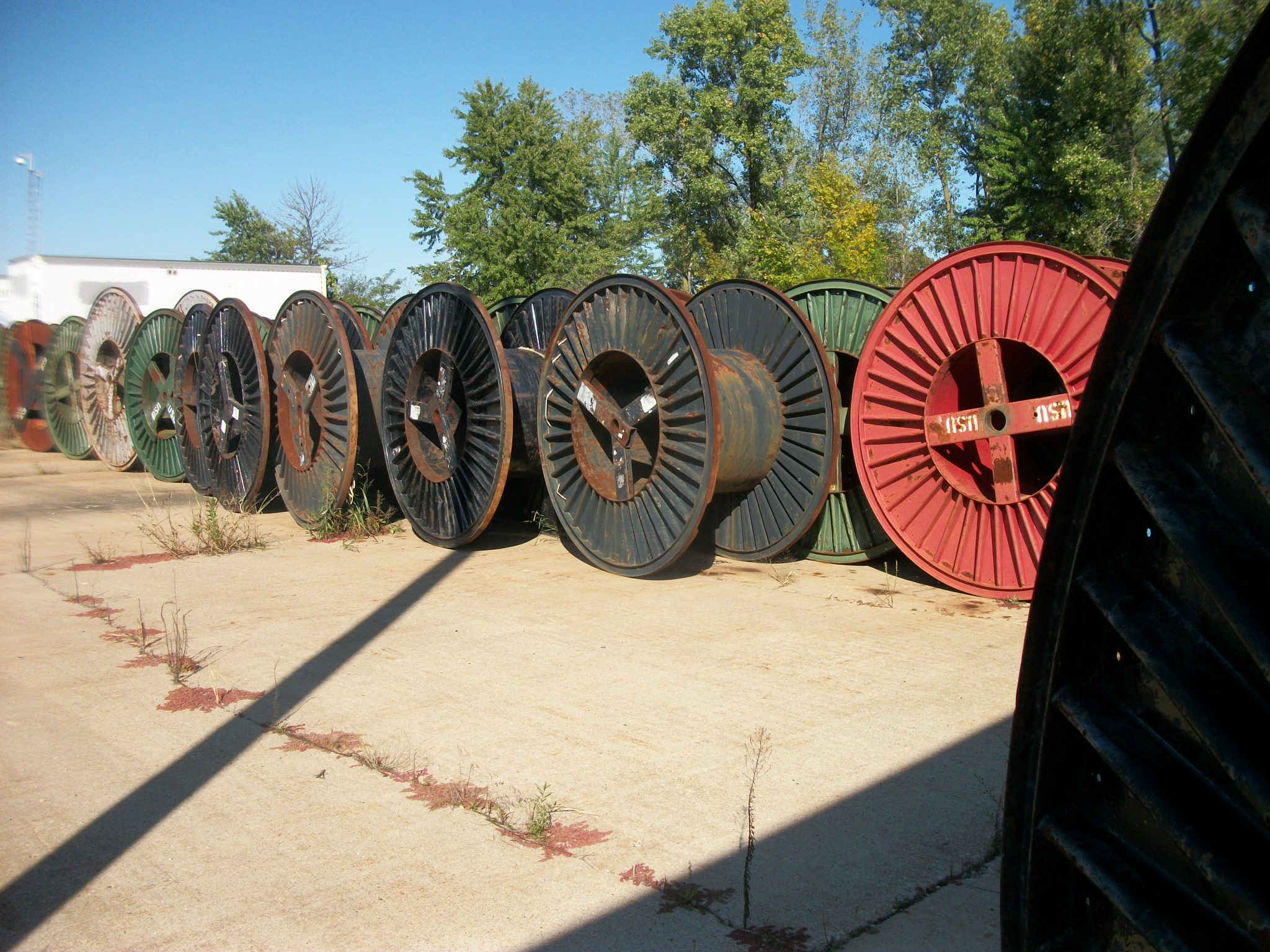 Steel Cable Reels. 82″ Tall X 42″ Wide. Many to pick from. $550.00 each. –  Reliance Rental